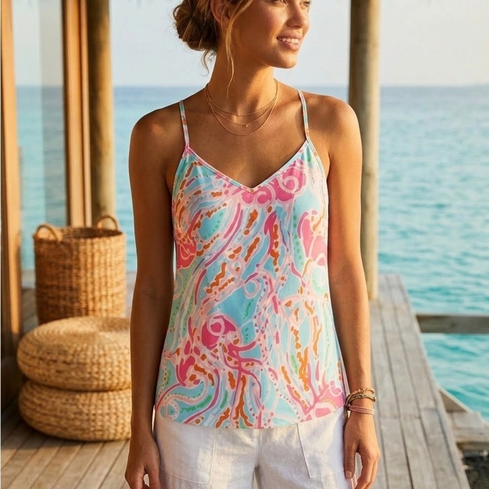 Lilly Pulitzer Silk Camisole Jellies Be Jammin